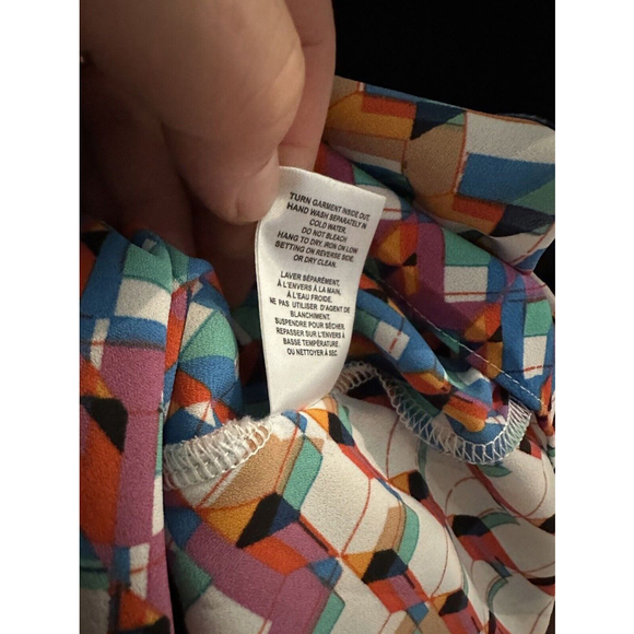 Cartise Womens Colourful Sleeveless Cube Pattern Blouse Size US 6 - Picture 4 of 6